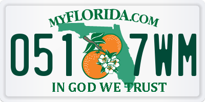 FL license plate 0517WM