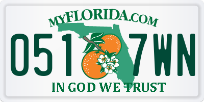FL license plate 0517WN