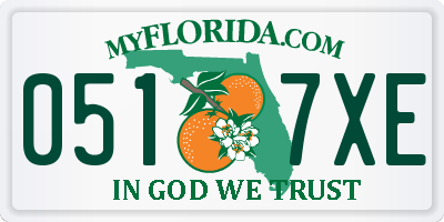 FL license plate 0517XE