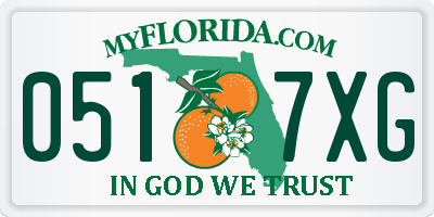 FL license plate 0517XG