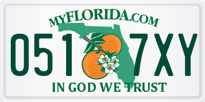FL license plate 0517XY