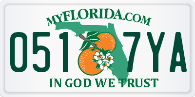 FL license plate 0517YA