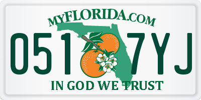 FL license plate 0517YJ