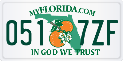 FL license plate 0517ZF