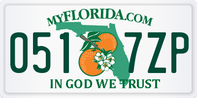 FL license plate 0517ZP