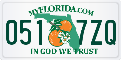 FL license plate 0517ZQ