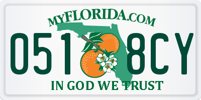 FL license plate 0518CY