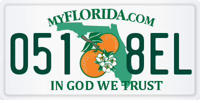 FL license plate 0518EL