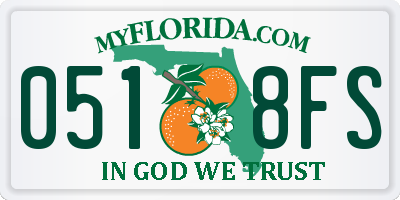 FL license plate 0518FS