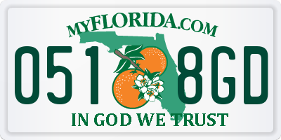 FL license plate 0518GD