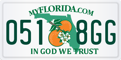 FL license plate 0518GG