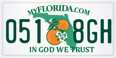 FL license plate 0518GH