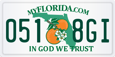FL license plate 0518GI