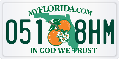 FL license plate 0518HM