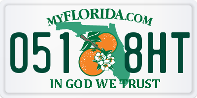 FL license plate 0518HT