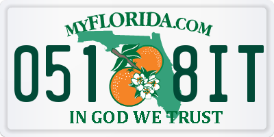 FL license plate 0518IT