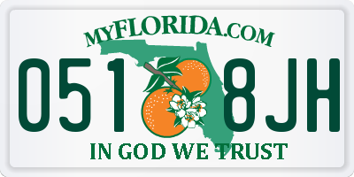 FL license plate 0518JH