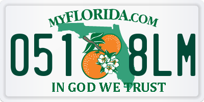 FL license plate 0518LM