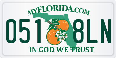 FL license plate 0518LN