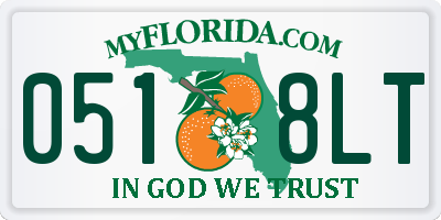 FL license plate 0518LT