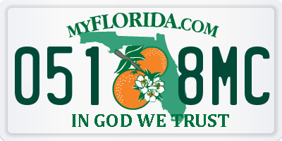 FL license plate 0518MC