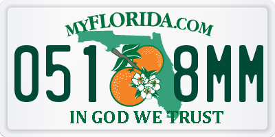 FL license plate 0518MM