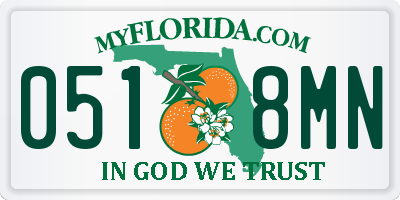 FL license plate 0518MN