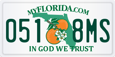 FL license plate 0518MS