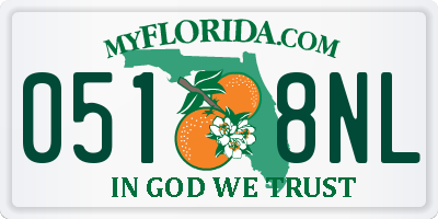 FL license plate 0518NL