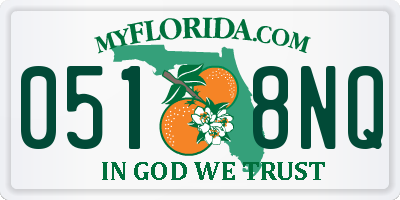 FL license plate 0518NQ