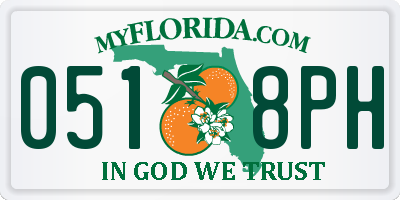 FL license plate 0518PH