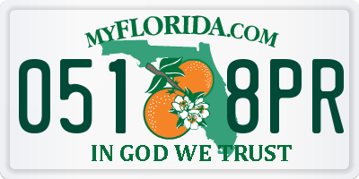 FL license plate 0518PR