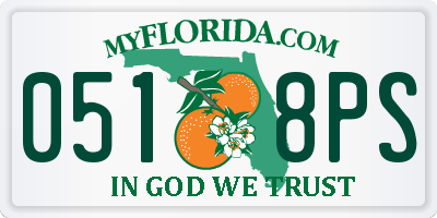FL license plate 0518PS