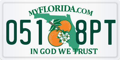 FL license plate 0518PT
