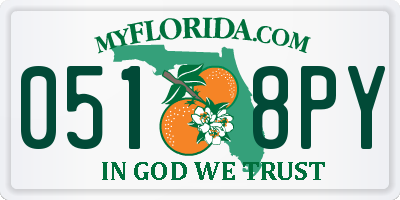 FL license plate 0518PY