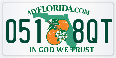 FL license plate 0518QT