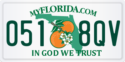 FL license plate 0518QV