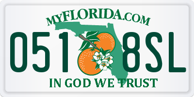 FL license plate 0518SL