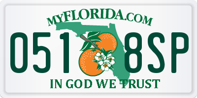 FL license plate 0518SP