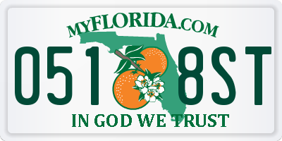 FL license plate 0518ST