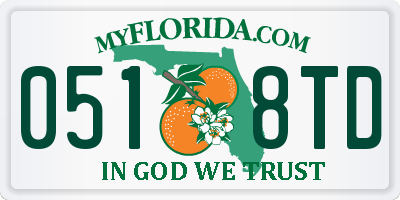 FL license plate 0518TD