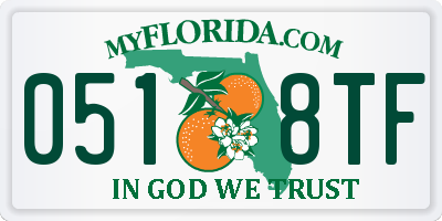 FL license plate 0518TF
