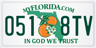 FL license plate 0518TV