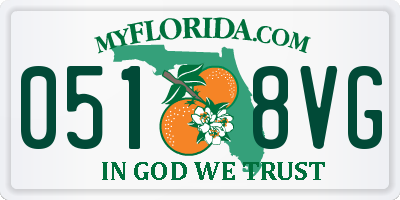 FL license plate 0518VG