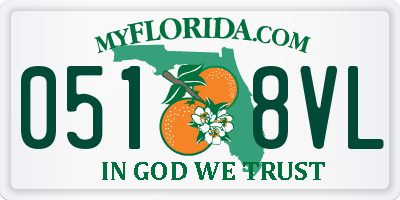 FL license plate 0518VL