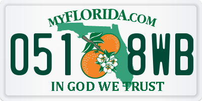 FL license plate 0518WB