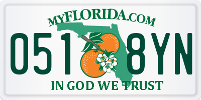 FL license plate 0518YN