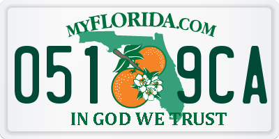 FL license plate 0519CA