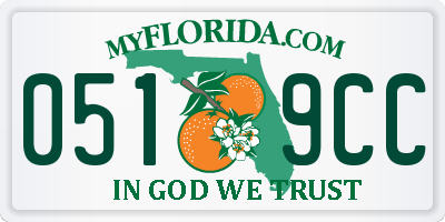 FL license plate 0519CC