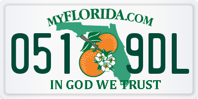FL license plate 0519DL